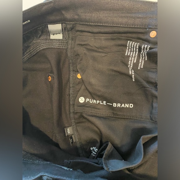 Purple Brand denim black “tar coated” cargo jeans - Picture 3 of 4
